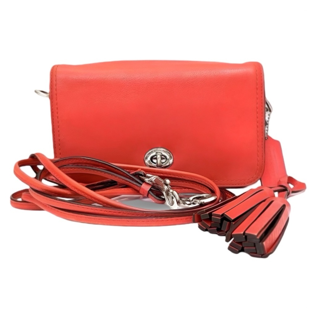 Coach Y2K Legacy Dinky Penny Shoulder Purse Crossbody Carnelian Red | 19914 - Picture 1 of 16